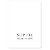 Minimalist Elegant Wedding Place Card Kaart (Voorkant)