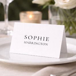 Minimalist Elegant Wedding Place Card Kaart