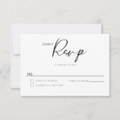 Minimalist Elegant Wedding RSVP Kaartje (Voorkant)