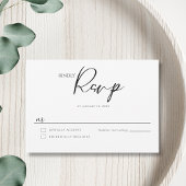 Minimalist Elegant Wedding RSVP Kaartje