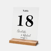 Minimalist Elegant Wedding Table Number Acryl Bord (Hoek)