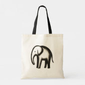Minimalist Elephant – Bold Ink Animal Design op Tote Bag (Achterkant)