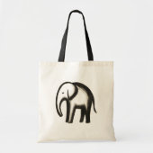 Minimalist Elephant – Bold Ink Animal Design op Tote Bag (Voorkant)
