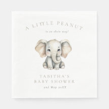 Minimalist Elephant Little Peanut Baby Shower