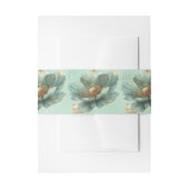 Minimalist Emerald and Gold Wedding  Invitation  Uitnodigingen Wikkel (Voorkant Voorbeeld)