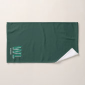 Minimalist Emerald Green Personalized Monogram  Bad Handdoek (Handdoek)