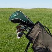 Minimalist Emerald Green Personalized Monogram Golfheadcover (Insitu)