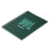 Minimalist Emerald Green Personalized Monogram  Notitieboek (Linkerzijde)