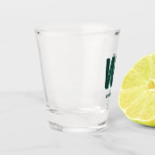 Minimalist Emerald Green Personalized Monogram Shot Glas (Links)