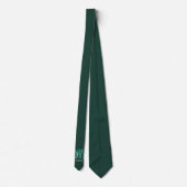 Minimalist Emerald Green Personalized Monogram Stropdas (Achterkant)