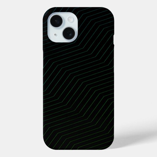 Minimalist Emerald & Teal Zig-Zag Modern Geometric Case-Mate iPhone Case (Achterkant)
