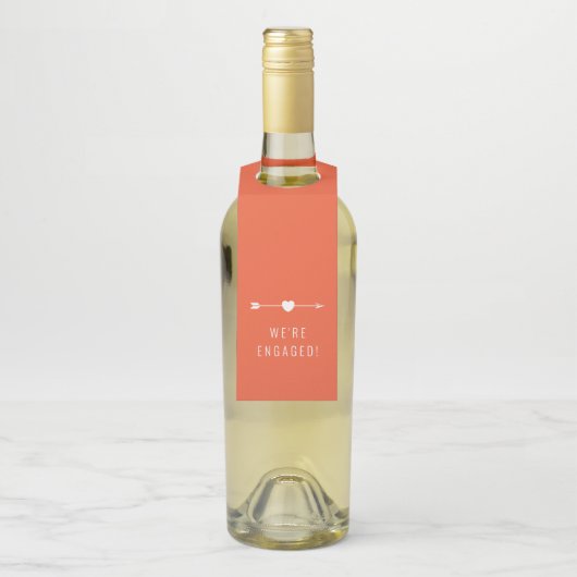 Minimalist | Engagement | Bold Peach Bottle Hanger (Op fles)