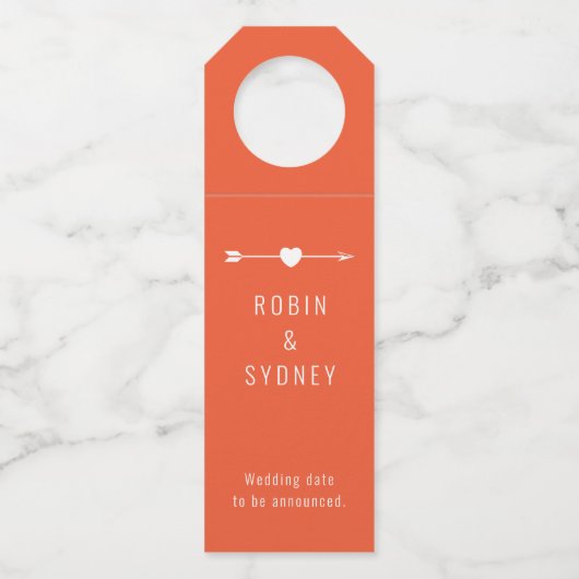 Minimalist | Engagement | Bold Peach Bottle Hanger (Achterkant)