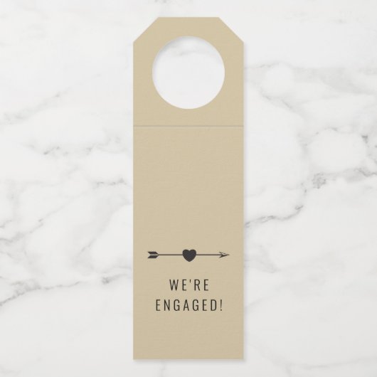 Minimalist | Engagement Champagne | Bottle Hanger (Voorkant)