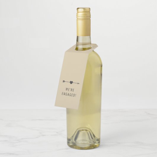 Minimalist | Engagement Champagne | Bottle Hanger (Schuin)