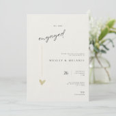 Minimalist Engagement Party Invitation Kaart (Staand voorkant)