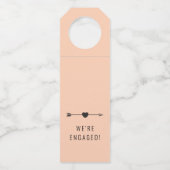 Minimalist | Engagement Peach | Bottle Hanger Tag (Voorkant)