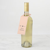 Minimalist | Engagement Peach | Bottle Hanger Tag (Schuin)