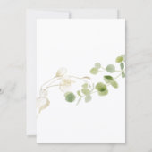 Minimalist Eucalyptus Green Foliage Classy Wedding Kaart (Achterkant)