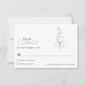 Minimalist Eucalyptus Spring  Wedding RSVP Cards (Voorkant)