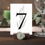 Minimalist Eucalyptus Wedding Table Number Sign Kaart<br><div class="desc">Add a refined and cohesive detail to your reception décor with this minimalist botanical wedding table number sign. Featuring a soft eucalyptus greenery illustration paired with a bold, elegant table number, this design blends modern simplicity with natural beauty. The delicate greenery background creates a subtle botanical accent while the large,...</div>