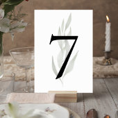 Minimalist Eucalyptus Wedding Table Number Sign Kaart