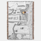 Minimalist European Street Illustration Deken (Voorkant Verticaal)