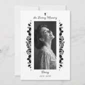 Minimalist Exquisite Floral Black & White Floral (Voorkant)