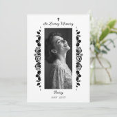 Minimalist Exquisite Floral Black & White Floral (Staand voorkant)