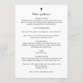 Minimalist Exquisite Floral Black & White Floral Programmakaart (Achterkant)