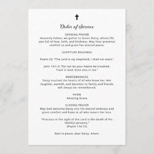 Minimalist Exquisite Floral Black & White Floral Programmakaart (Achterkant)