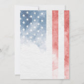 Minimalist Faded American Flag Wedding Kaart (Achterkant)
