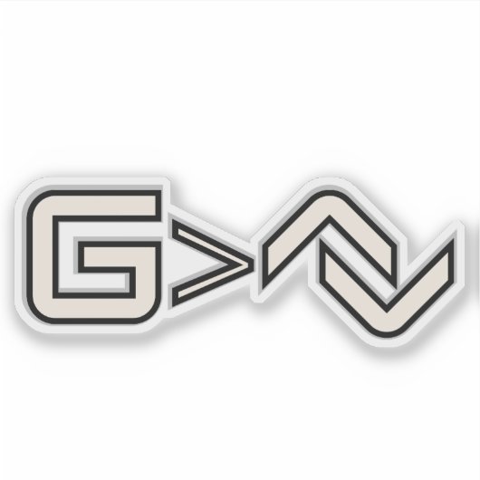 Minimalist Faith Symbol  Sticker (Voorkant)