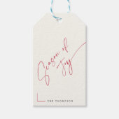 Minimalist Family Name Christmas Festive Holiday Cadeaulabel (Voorkant)