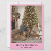 Minimalist Family Photo Year In Review Christmas Feestdagenkaart (Voorkant)