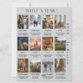 Minimalist Family Photo Year In Review Christmas Feestdagenkaart (Achterkant)