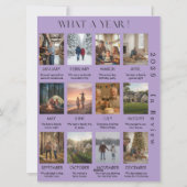 Minimalist Family Photo Year In Review Christmas Feestdagenkaart (Achterkant)