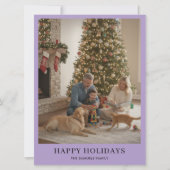 Minimalist Family Photo Year In Review Christmas Feestdagenkaart (Voorkant)