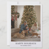 Minimalist Family Photo Year In Review Christmas Kaart (Voorkant)