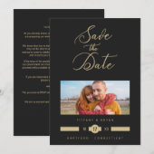 Minimalist Fancy Photo Golden Effect Typography (Voorkant / Achterkant)