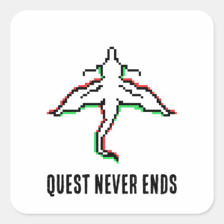 Minimalist Fantasy Dragon Art Vierkante Sticker