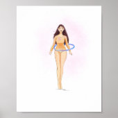 Minimalist Fashion Illustration, Modern Art Print (Voorkant)