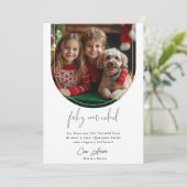 Minimalist Feliz Navidad Arch Foto Kerstmis Feestdagenkaart (Staand voorkant)