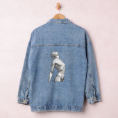 Minimalist Female Android Aesthetic Art - Bold Fut Denim Jacket (Hangar)