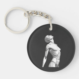 Minimalist Female Android Aesthetic Art - Bold Fut Sleutelhanger