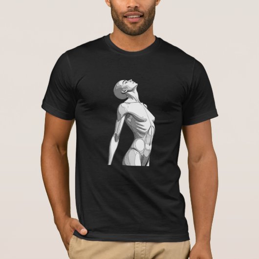 Minimalist Female Android Aesthetic Art - Bold Fut T-shirt (Voorkant)
