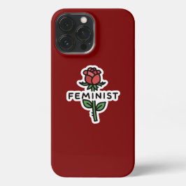 Minimalist Feminist Rose iPhone 13 Pro Max Hoesje