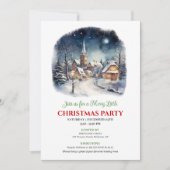 Minimalist festive city Christmas scene party  Kaart (Voorkant)