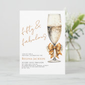 Minimalist Fifty and Fabulous 50th Birthday Party Kaart (Staand voorkant)