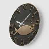 Minimalist Fishing Rustic Fisherman Cabin Gift Grote Klok (Hoek)